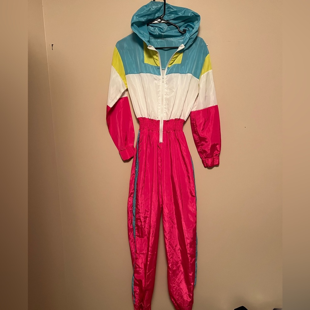 80s 90s windbreaker skier or workout costume
